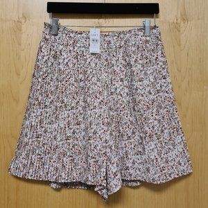 LOFT NWT Floral Pleated Pull On Shorts S